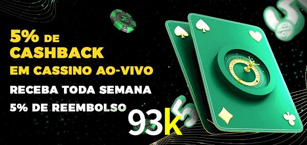Promoções do cassino ao Vivo 93k